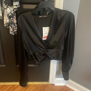 Zara blouse satin